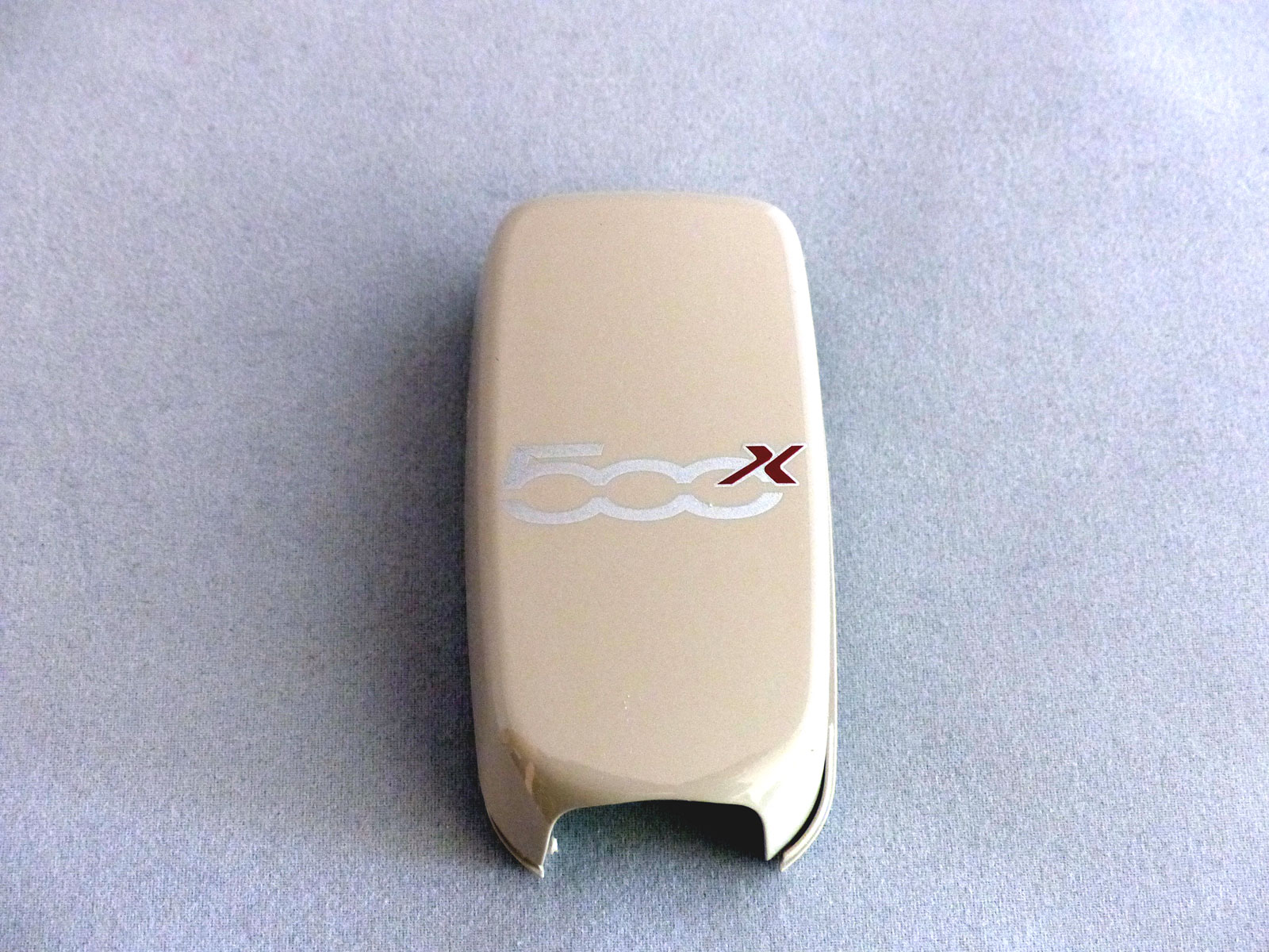 1x Schlüsselschale Schlüsselcover Fiat 500X Aufdruck 500X in hellbraun latte