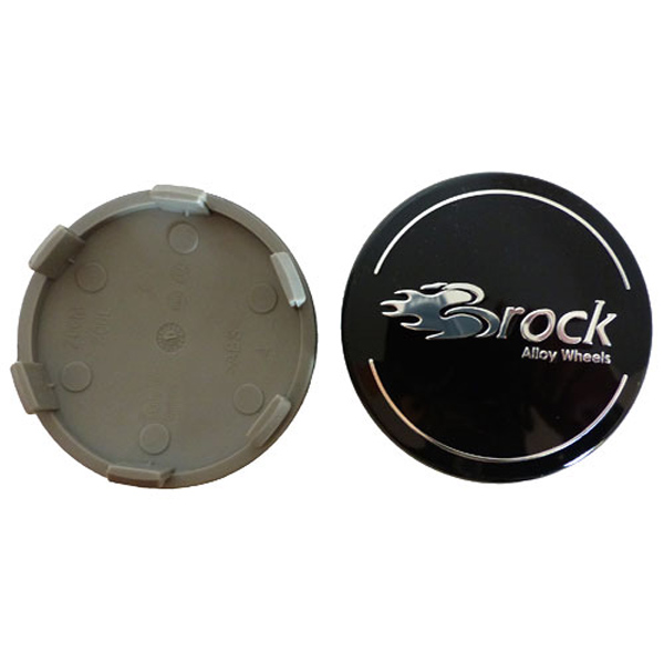 Brock 60 mm Nabendeckel Nabenkappen schwarz glänzend RC Design NEU