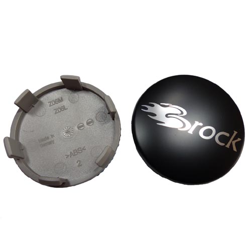 Brock 60 mm Nabendeckel Nabenkappen Felgendeckel schwarz matt RC Design NEU